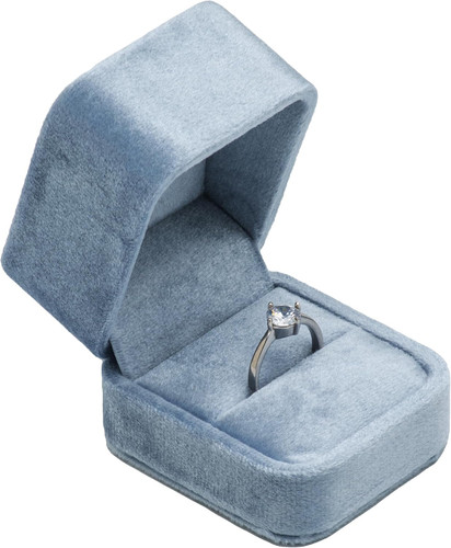 Velvet single ring box case - velvet,